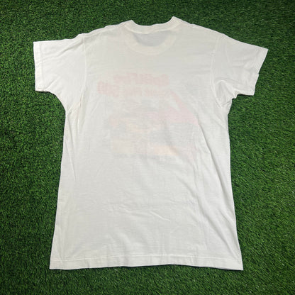 1994 SplitFire Spark Plug Nascar White Racing Tee Size XL USED v18346