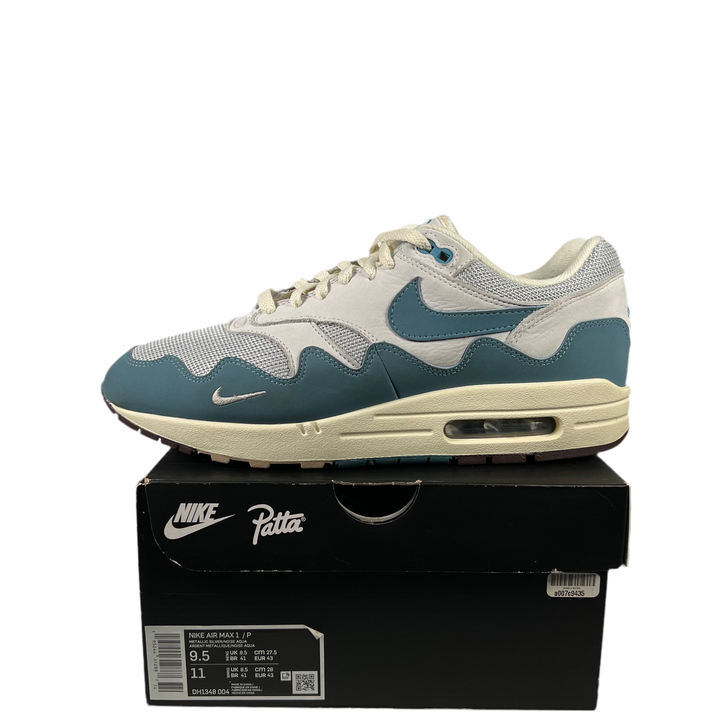 Nike Air Max 1 Patta Waves Aqua (2021) Size 9.5 USED s18847