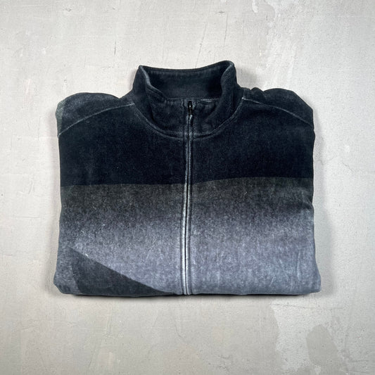 Supreme Geo Velour Track Jacket Black (2023) Size Large USED x17220