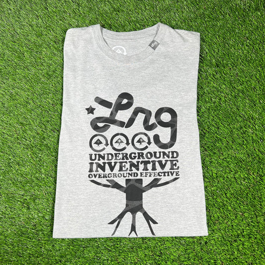 Y2K LRG Grey Tee Size Large USED v16648