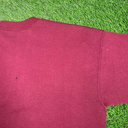 1990s "Kittery Trading Post" Maroon Crewneck Size XL USED v17640