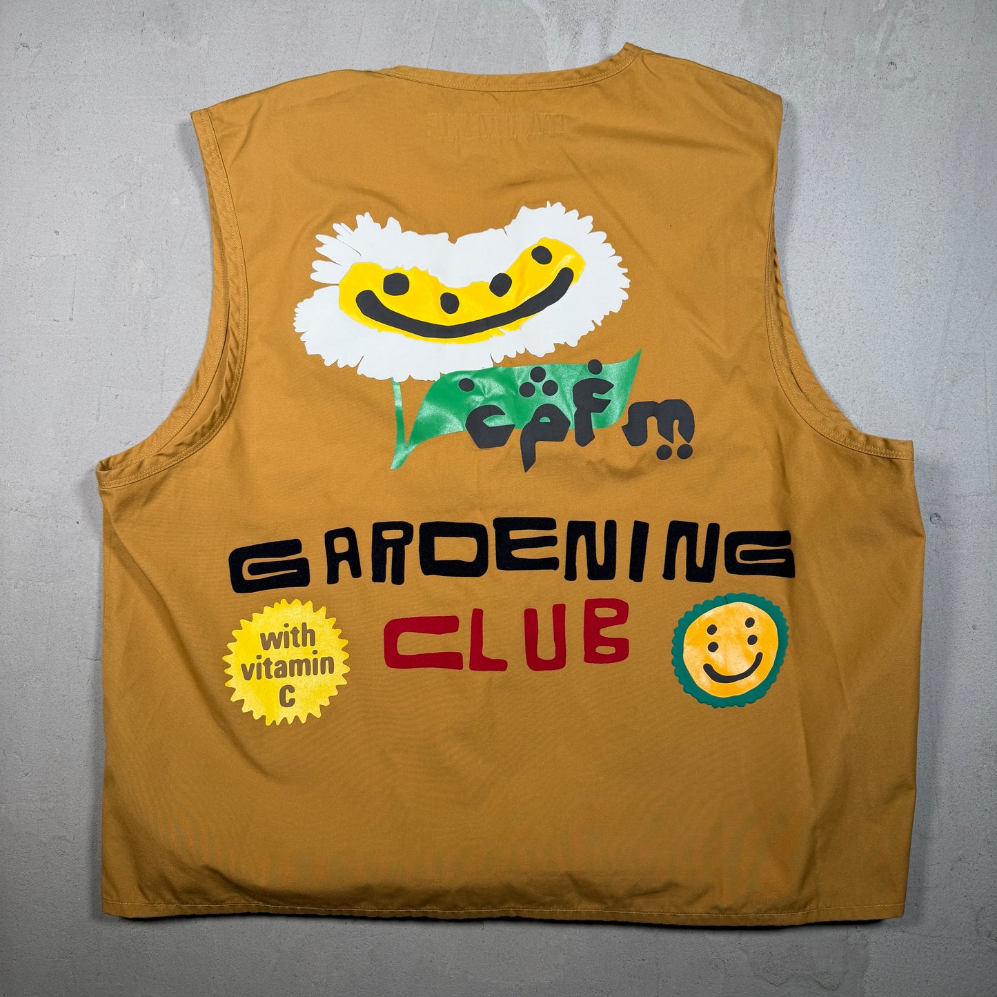 CPFM 2021 Gardening Club Mustard Vest Size 4 (XL) USED x13684