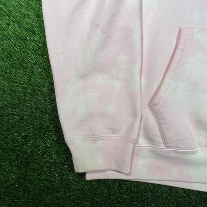 OVO Pink Tie Dye Half Zip Hoodie Size XL USED x15569