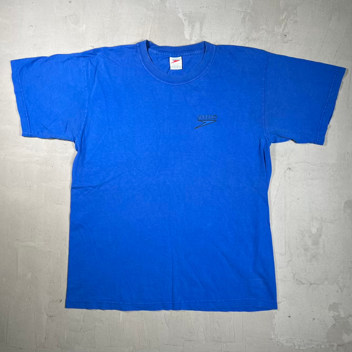 1990s Speedo Blue Tee Size Large USED v20155