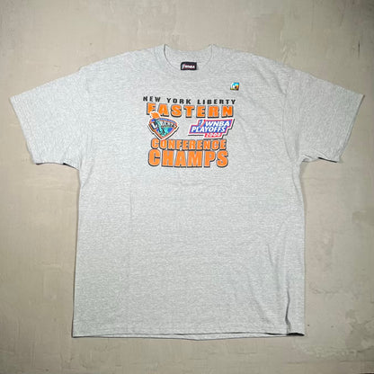 2000 WNBA New York Liberty Conference Champs Grey Tee Size XXL NEW v20137