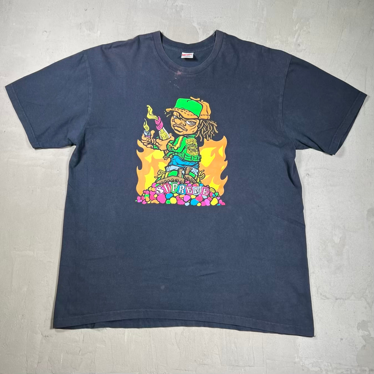 Supreme Molotov Kid Tee Navy (2019) Size XL USED x18621