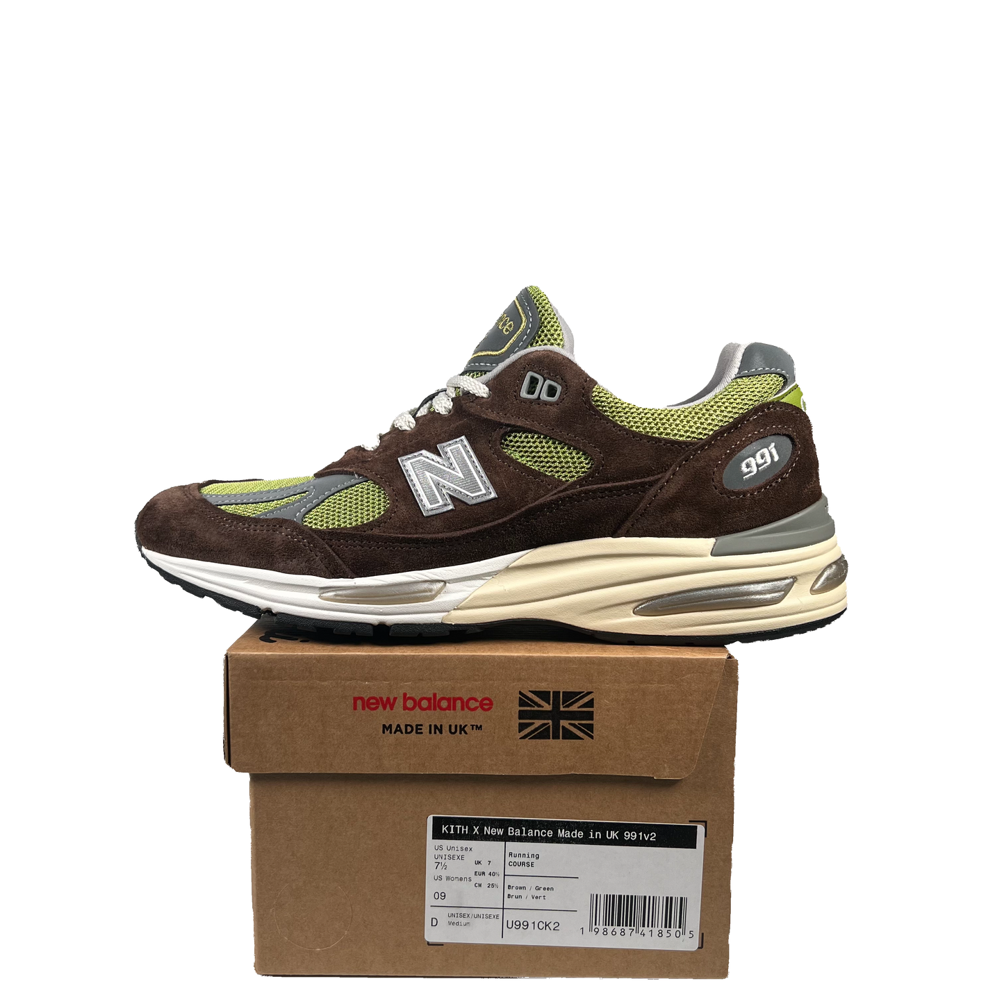 New Balance 991v2 MiUK Danielle Cathari Kith Reverse Matcha (2025) Size 7.5 NEW s20292