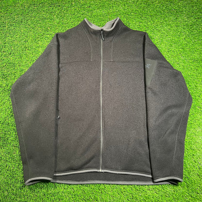 Arc'teryx Covert Black Cardigan Fleece Jacket Size XXL USED x16360