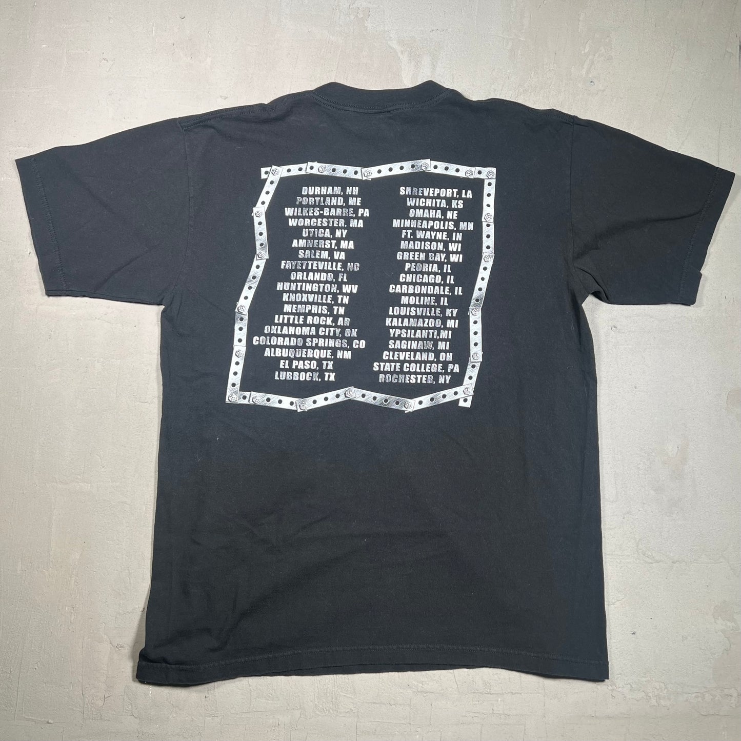 Staind 2003 Tour Gaint Tag Black Tee Size XL USED v13271