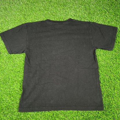 Y2K Marvel Ghostrider Black Tee Size Small USED v16878