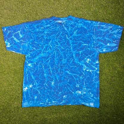 1990s Jamaica Water Pattern Tee Size XL USED v17539