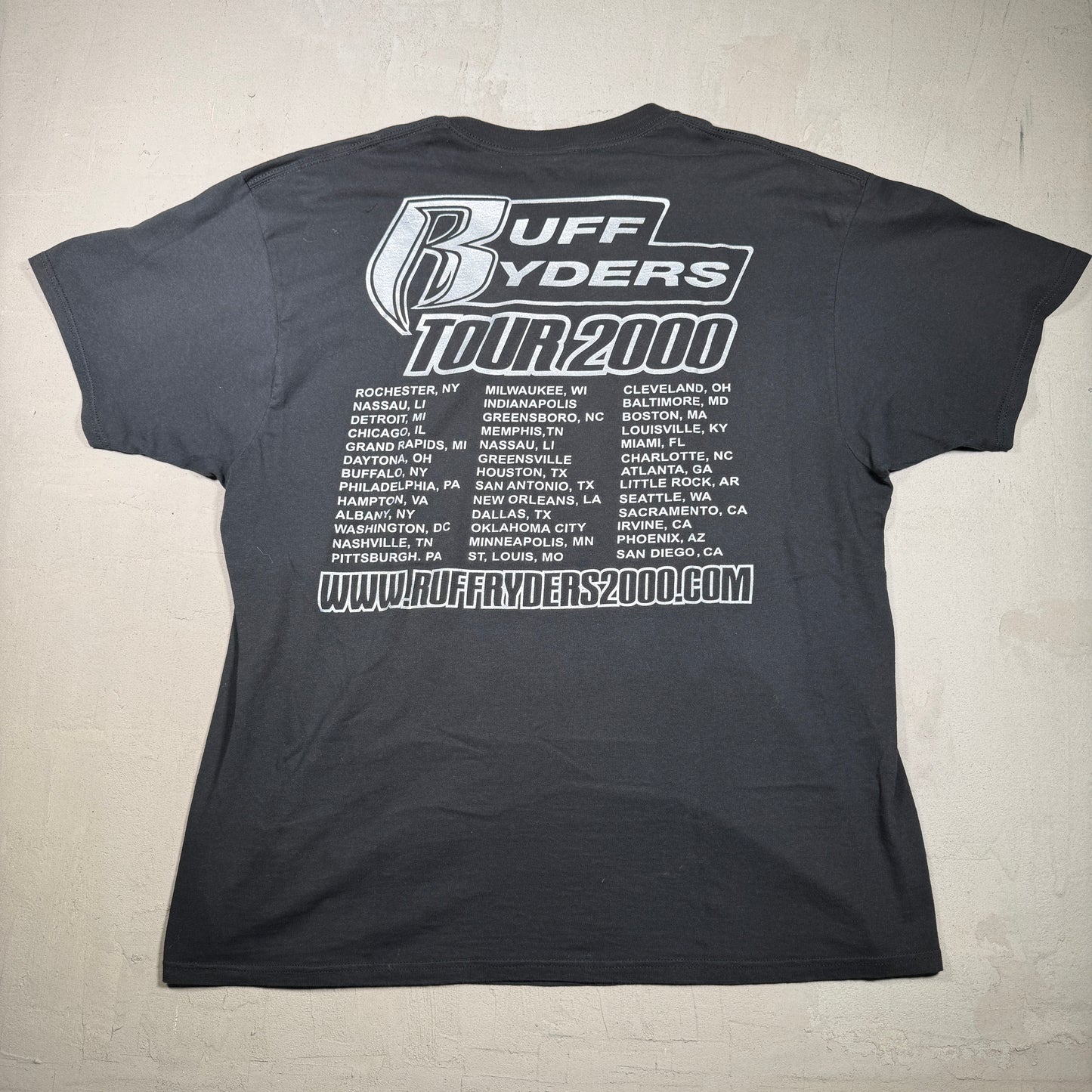 2000 Ruff Ryders Tour Black Tee Size XXL USED v17156