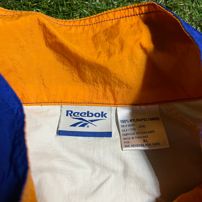 1990s Reebok Full Zip Blue Windbreaker Size XL USED v16323