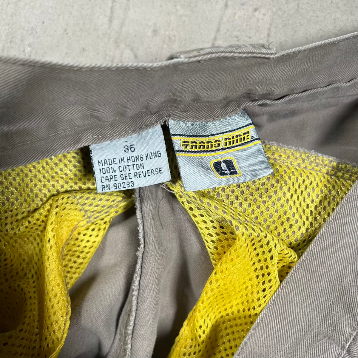 Y2K Trans Ride Double Knee Workwear Grey Pants Size 36 USED v20149