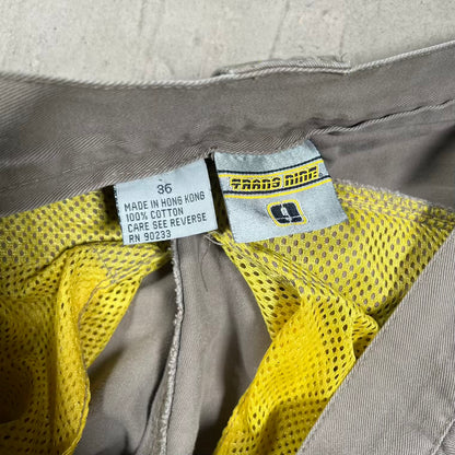 Y2K Trans Ride Double Knee Workwear Grey Pants Size 36 USED v20149