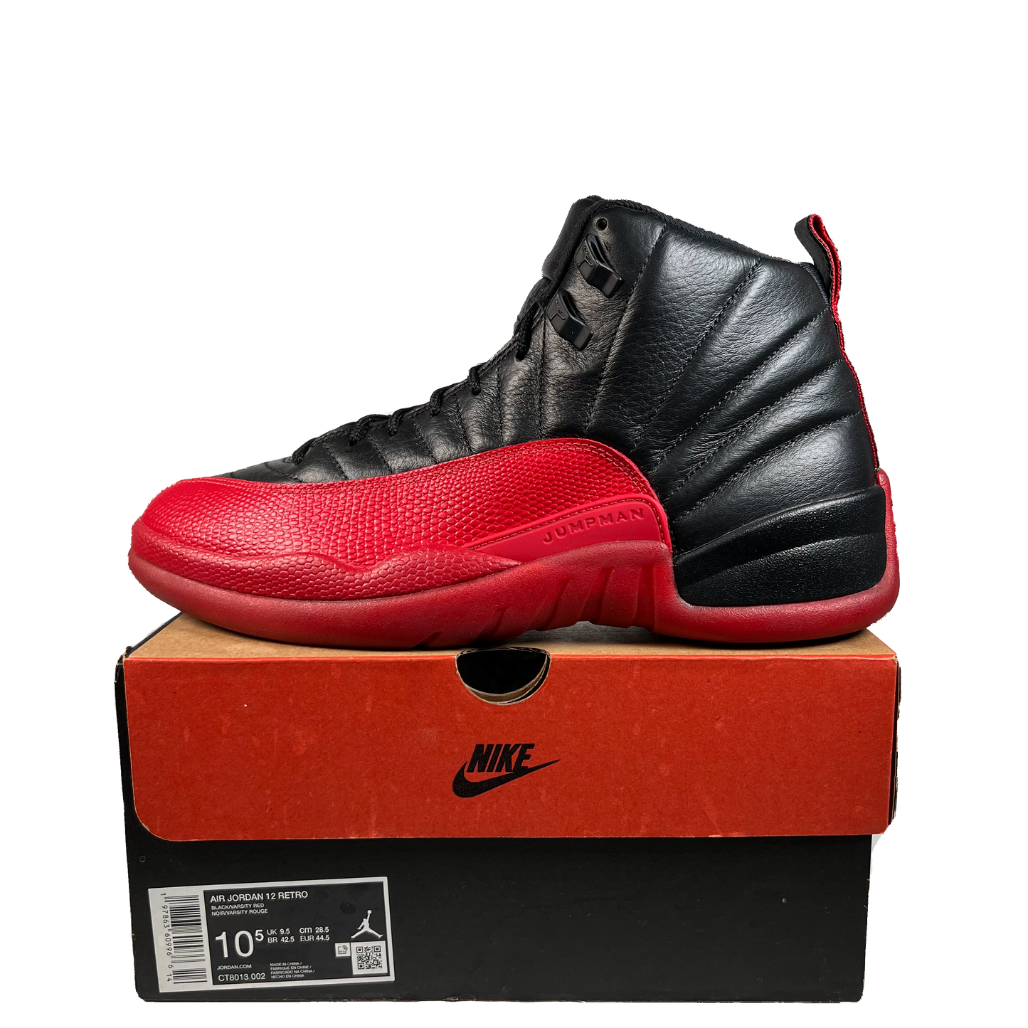 Jordan 12 Flu Game (2025) Size 10.5 USED s22373