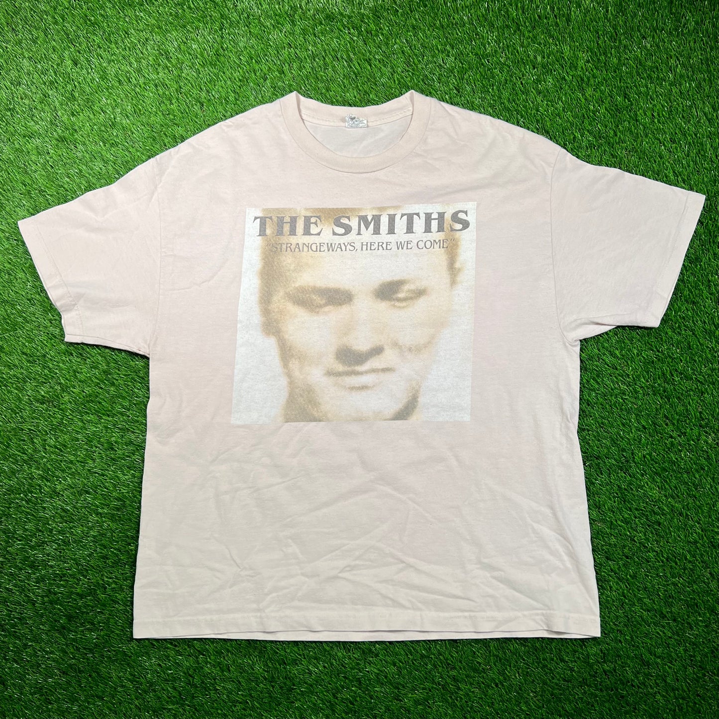 Y2K The Smiths Strange Ways Here We Come Cream Tee Size XL USED v18732