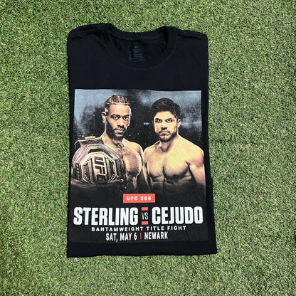 UFC 288 Fight Card Black Tee Size XL USED v15974