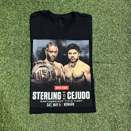 UFC 288 Fight Card Black Tee Size XL USED v15974