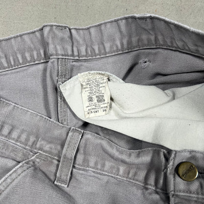 Y2K Carhartt Grey Carpenter Shorts Size 36 USED v19279