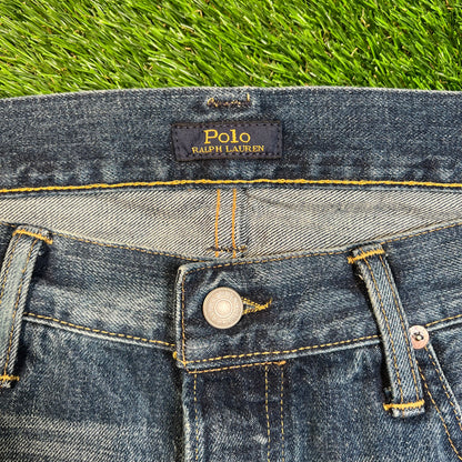 Polo Ralph Lauren Pocket Sullivan Patch Blue Jeans Size 33x30 USED v18874