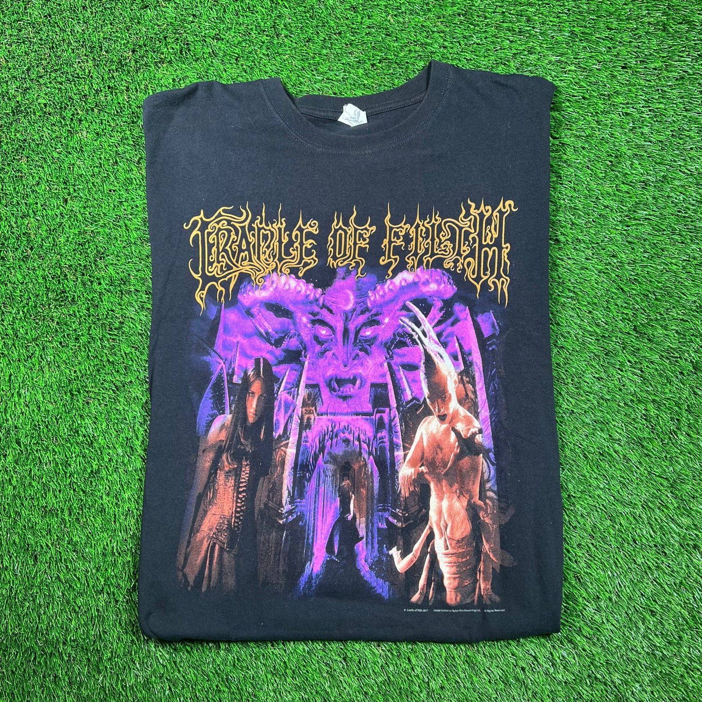 2011 Cradle of Filth Tortured Soul Asylum Black Tee Size XL USED v18679