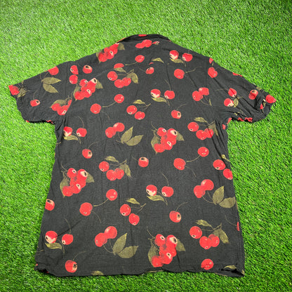 Supreme Black Cherry Rayon Shirt (2019) Size Large USED x14819