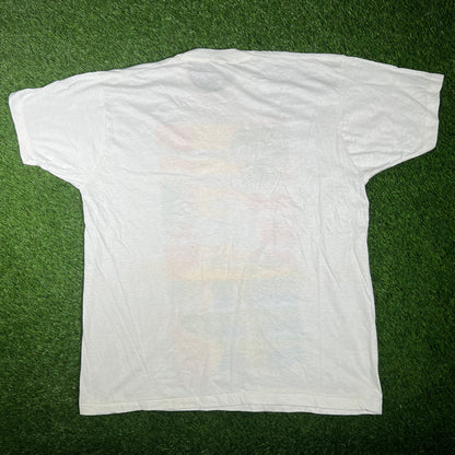 1990s "Sovereign of the Seas" White Tropical Cruise Ship Tee Size 3XL