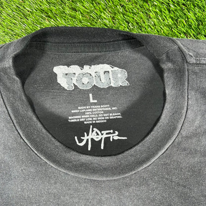 Travis Scott Circis Maximus Cross Black Tee Size Large USED x14527