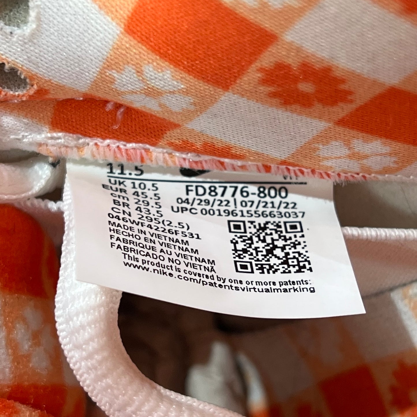 Nike SB Dunk Low Orange Lobster (2022) Size 11.5 USED S19747