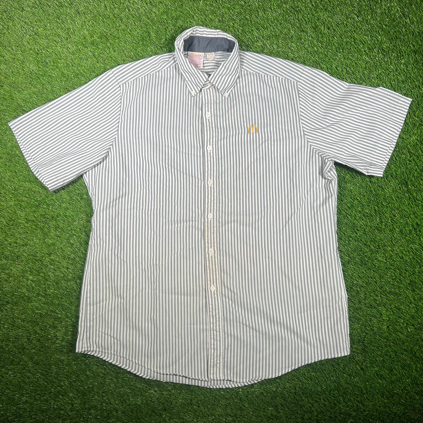 1986 Mcdonald Stripped Shirt Size XL USED v17427