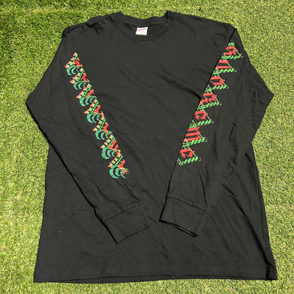 Supreme Strawberries Black Longsleeve Size Large USED x13562