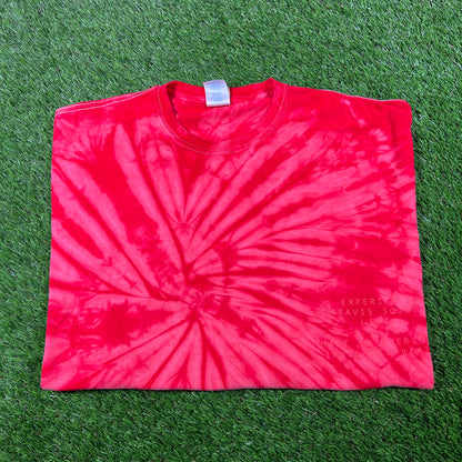 Travis Scott "Made in America" Red Tie Dye Tee Size XXL USED x14759