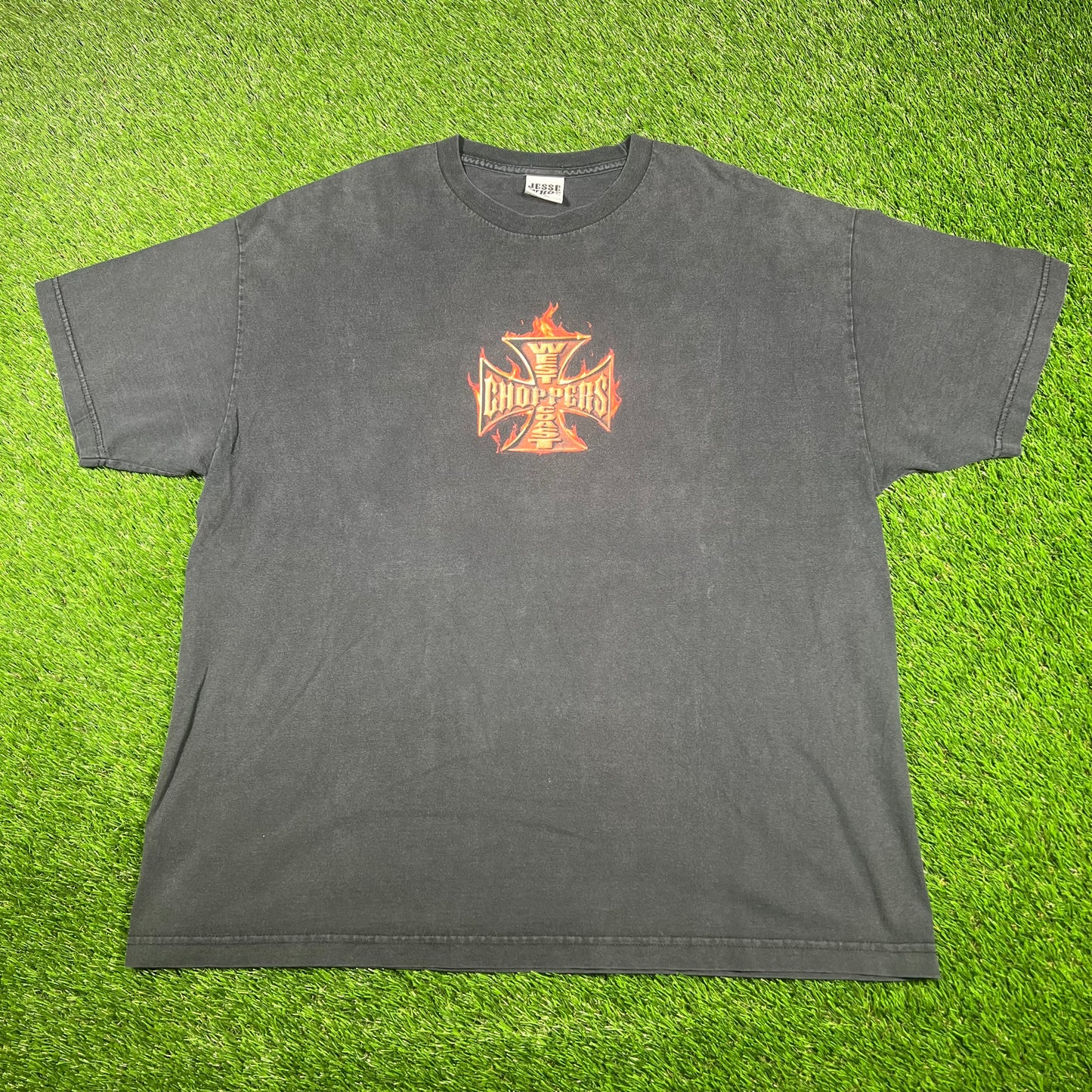 1990s West Coast Choppers "Long Beach" Black Tee Size XL USED v17059