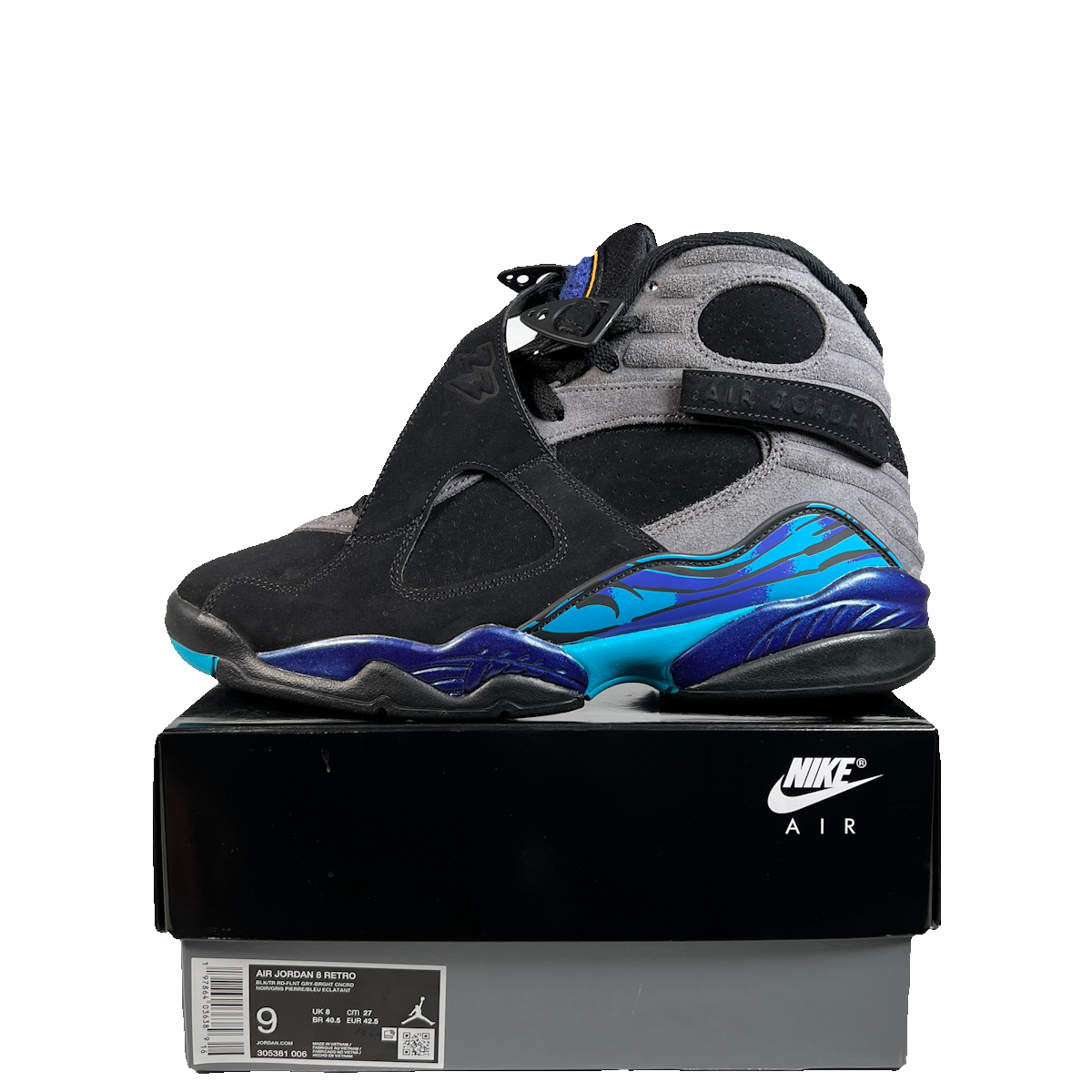 Jordan 8 Aqua (2025) Size 9 USED s23194