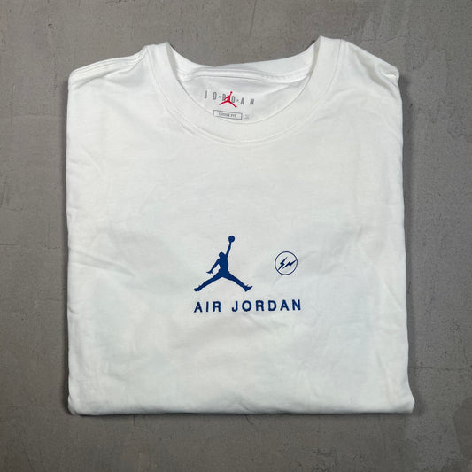 Jordan Fragment White Longsleeve Logo Tee Size Medium NEW x17461