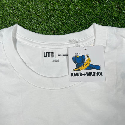 Uniqlo Kaws x Andy Warhol Sesame Street White Tee Size XXL NEW v17308