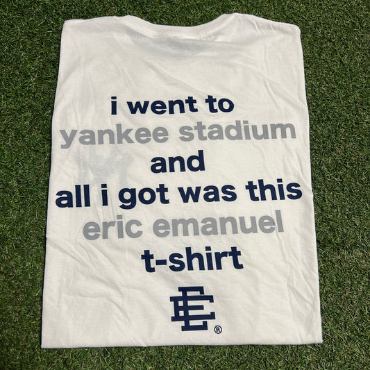 Eric Emanuel Yankees "All I Got" White Tee Size XL NEW x13778
