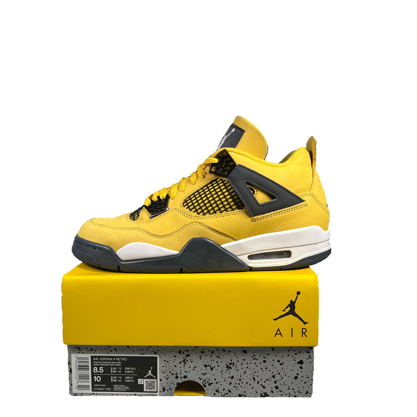 Jordan 4 Lightning (2021) Size 8.5 USED s21091
