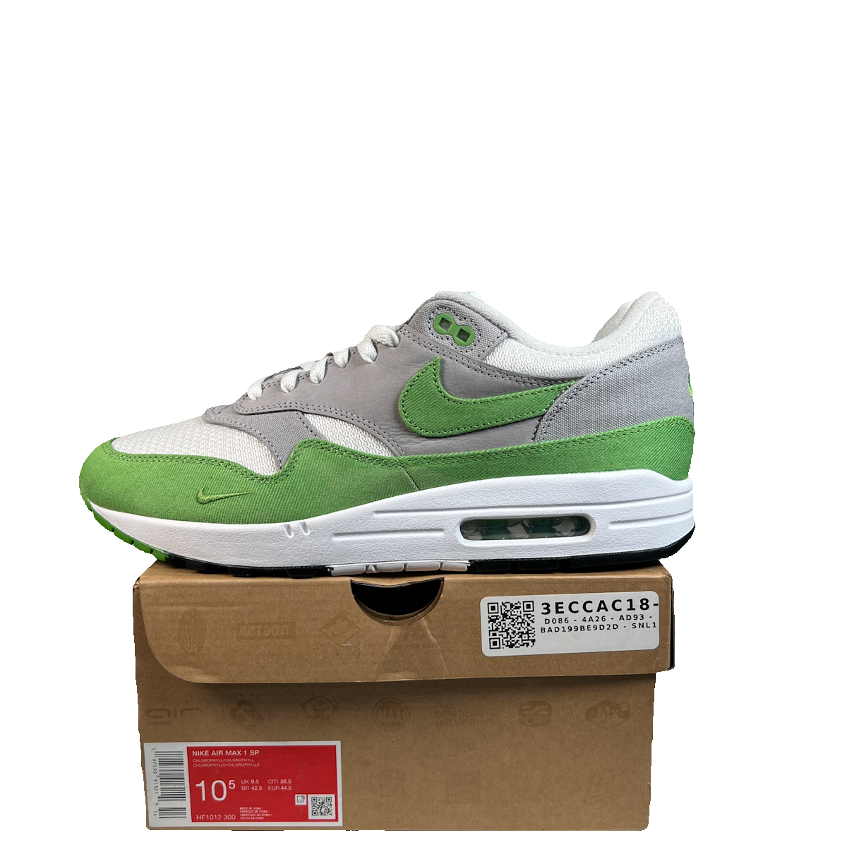 Nike Air Max 1 Patta 20th Anniversary Chlorophyll (2024) Size 10.5 USED s23329