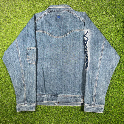 1990s Rocawear Blue Denim Jacket Size XL USED v17034