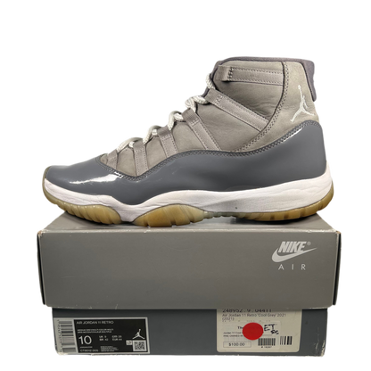 Jordan 11 Cool Grey (2021) Size 10 USED s18076