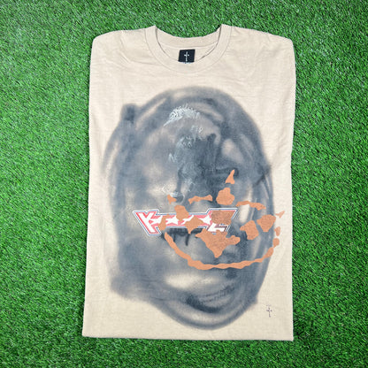 Travis Scott Cactus Jack Sprayed Brown Tee Size XXL USED x15424