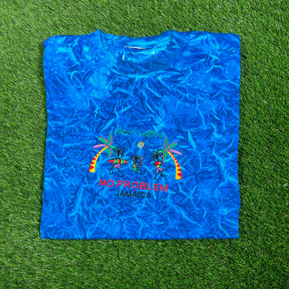 1990s Jamaica Water Pattern Tee Size XL USED v17539