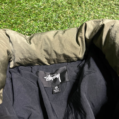 Stussy Military Green Puffy Jacket Size XS USED x14213