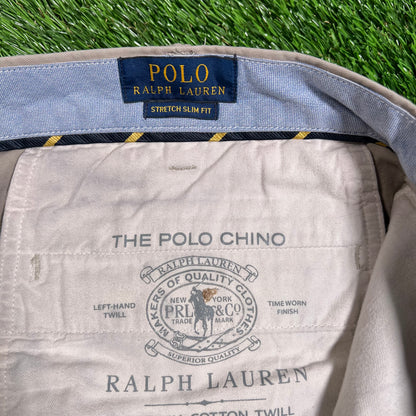 Polo Ralph Lauren Embroidered Patch Logo Khakis Size 36 USED v18191