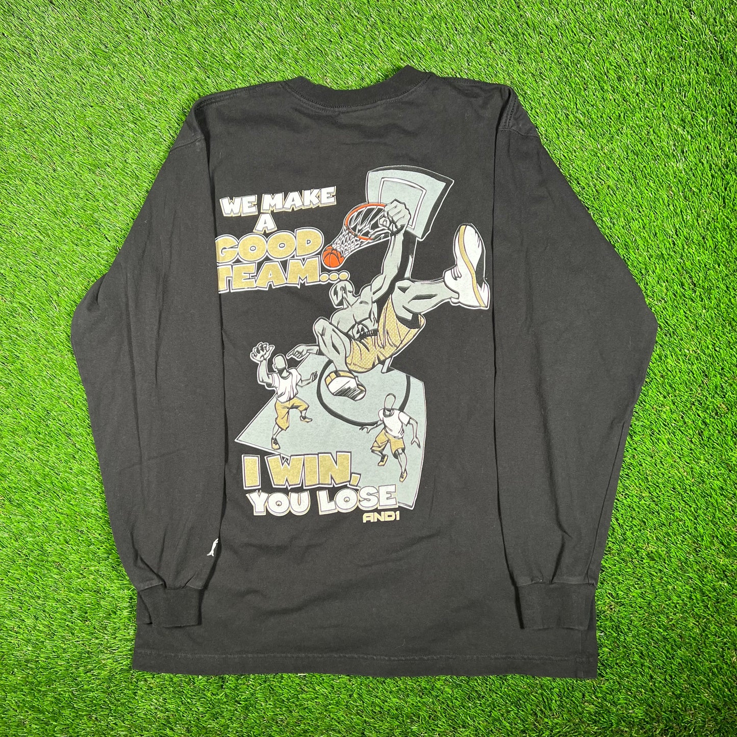 Y2K And1 Black Humor Longsleeve Size XL USED v17490