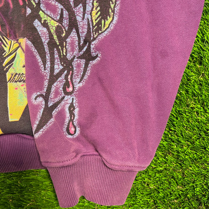Godspeed Vandal Statue of Liberty Purple Hoodie Size Small USED x16852