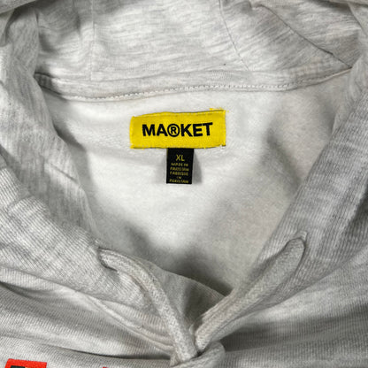 Market Reverse Duck Camo Grey Hoodie Size XL USED x15795