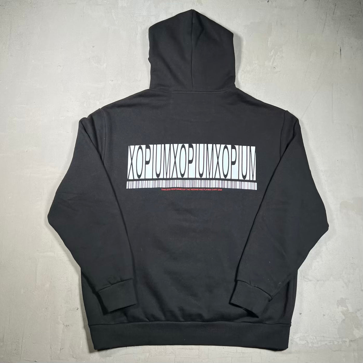 The Weeknd Playboi Carti Hurry Up Tomorrow Black Hoodie Size Large USED x18284
